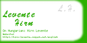 levente hirn business card